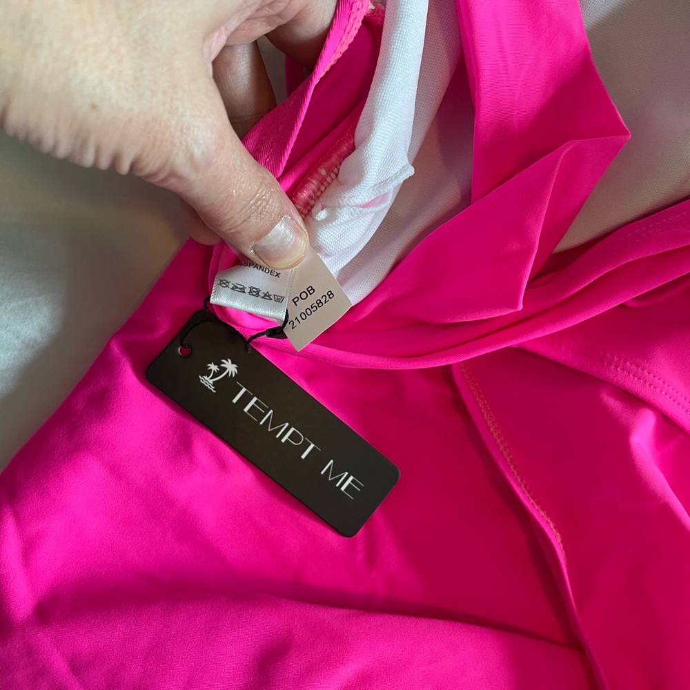 NWT Hot tankini! Hot / Neon pink, she’s a showstopper! - Picture 7 of 8